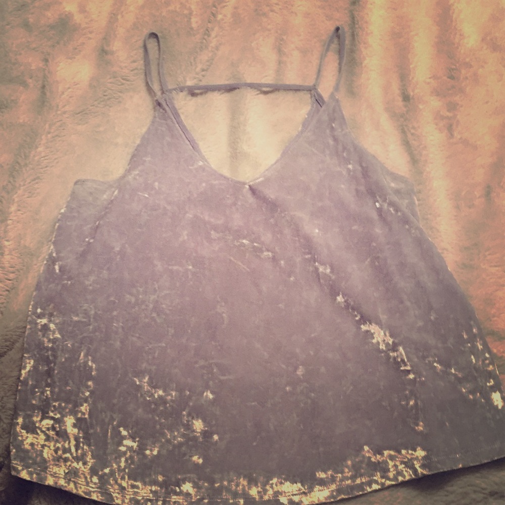 American Eagle silver velvet strappy tank!